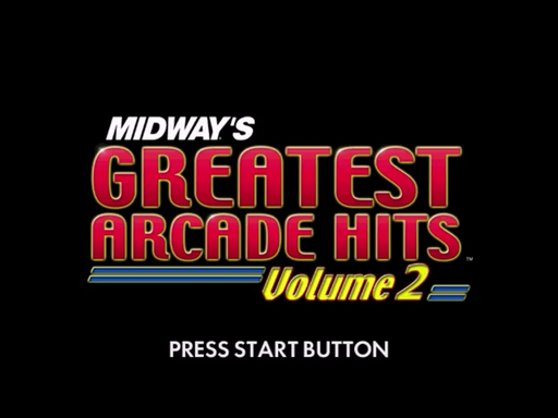 Midway's Greatest Arcade Hits Volume 2 title screen for Sega Dreamcast